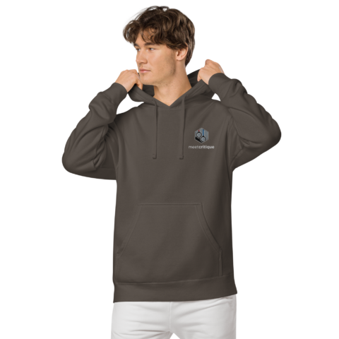 Unisex embroidered logo pigment-dyed hoodie